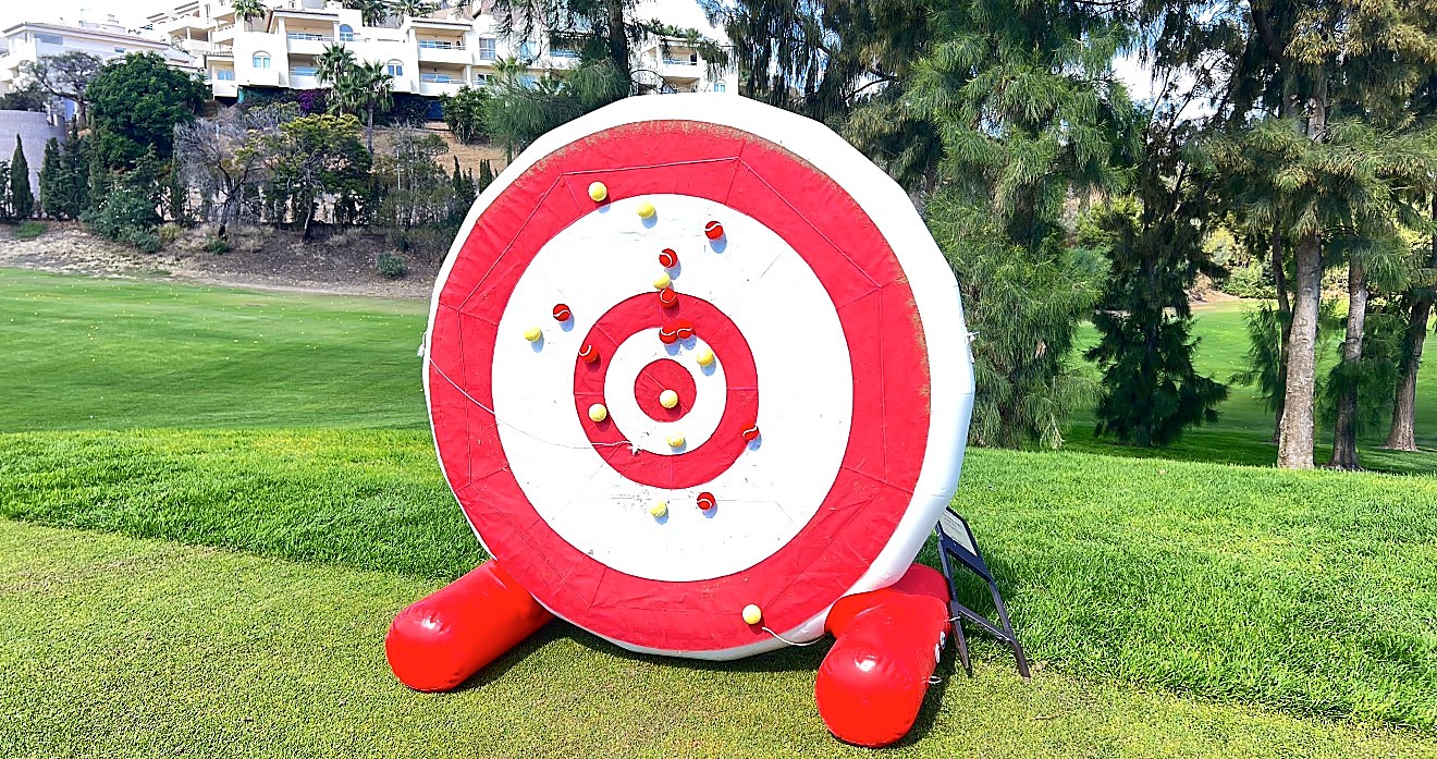 Diana hinchable del circuito de golf inclusivo