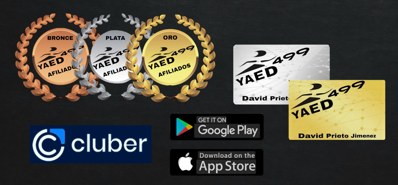 Programa de afiliados YAED499 - Bronce, Plata y Oro con app Cluber